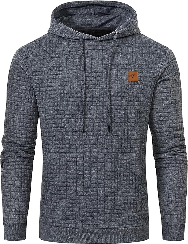 Tansozer Herren Hoodie Casual Sweatshirt Classic Kapuzenpullover mit Tasche S Dunkelgrau, S Dunkelgr