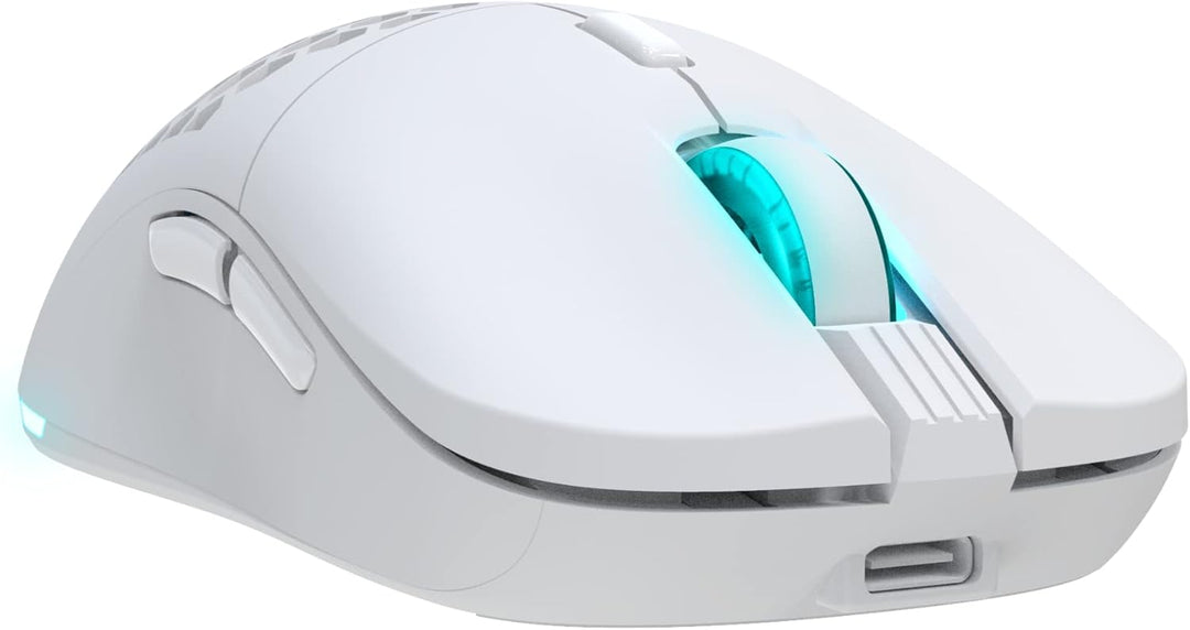 Newskill Arakne Elite Ivory RGB-Maus, kabellos, 16.000 DPI, mit Beidhänger-Design, Weiss, Elite Ivor