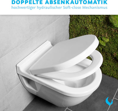 Bullseat® WC Sitz passend zu Duravit Starck 2/3 mit Absenkautomatik/Softclose, abnehmbar, Antibakter