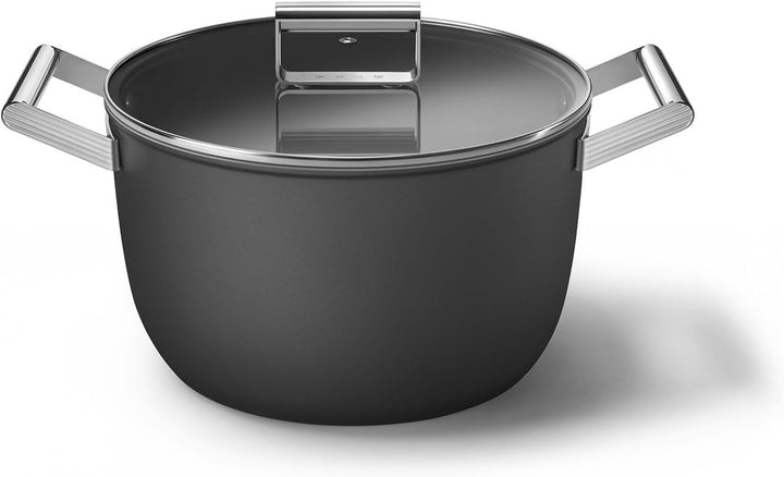 SMEG, Antihaft-Bräter CKFC2611BLM, Durchmesser 26 cm, Seitengriffe aus Edelstahl, für alle Herdarten