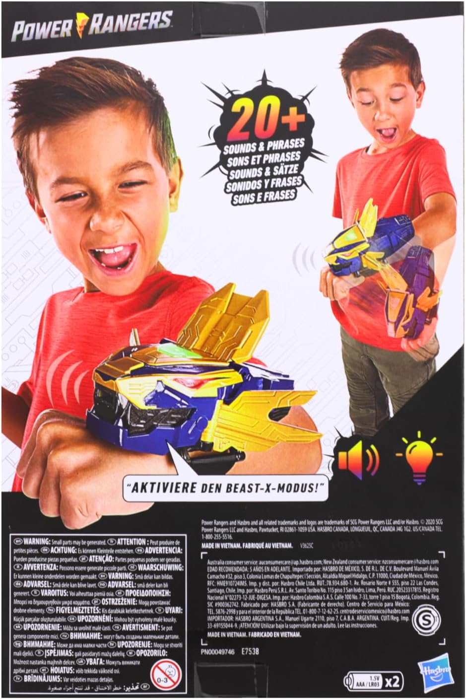 Power Rangers 315-E75385G0 Elektronische Beast Morphers X King Figur Serie inspirierten Lichtern und