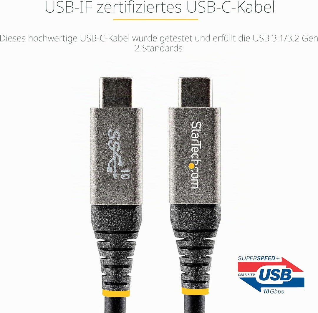 StarTech.com 1m USB-C Kabel 10Gbit/s - USB-IF zertifiziertes USB-C Kabel - USB 3.2 Gen 2 Typ-C Kabel