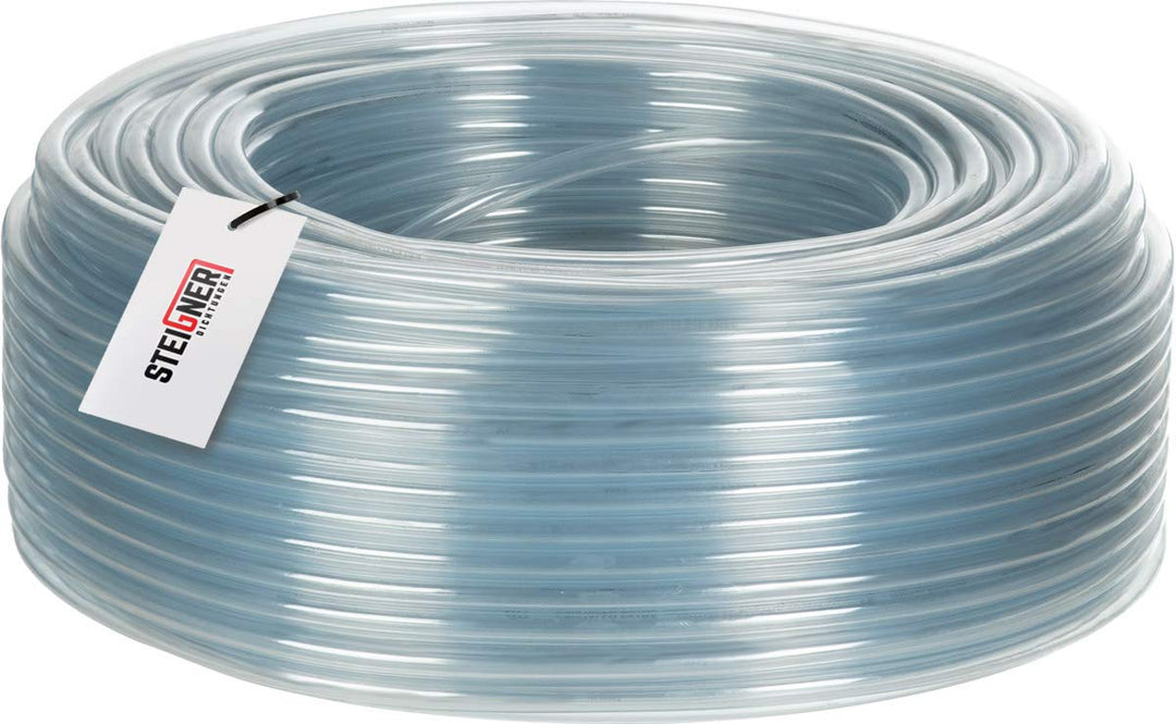 STEIGNER Benzinschlauch Wasserschlauch PVC Schlauch Transparent, Durchmesser: 8-10 mm, Länge: 20 m,