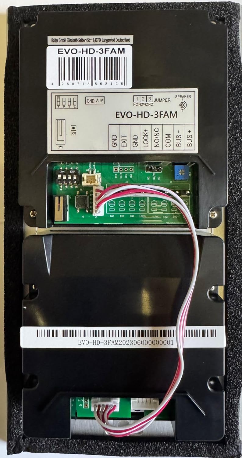 BALTER EVO HD Video Türsprechanlage Silver für 3 Familienhaus Kit, 3x Monitor 7"