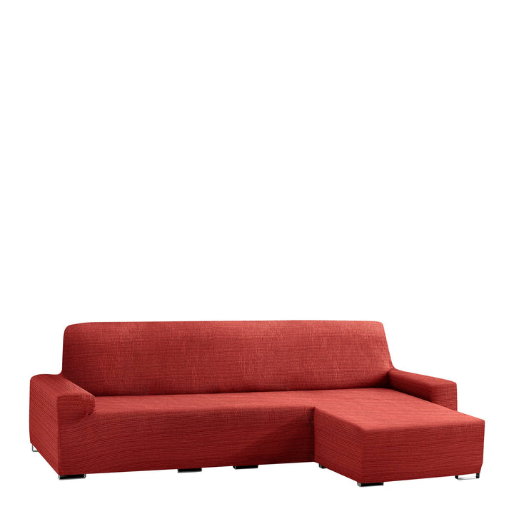 Eysa Aquiles elastisch Sofa überwurf Chaise Longue kurzer arm rechts, frontalsicht, Farbe 09-orange,