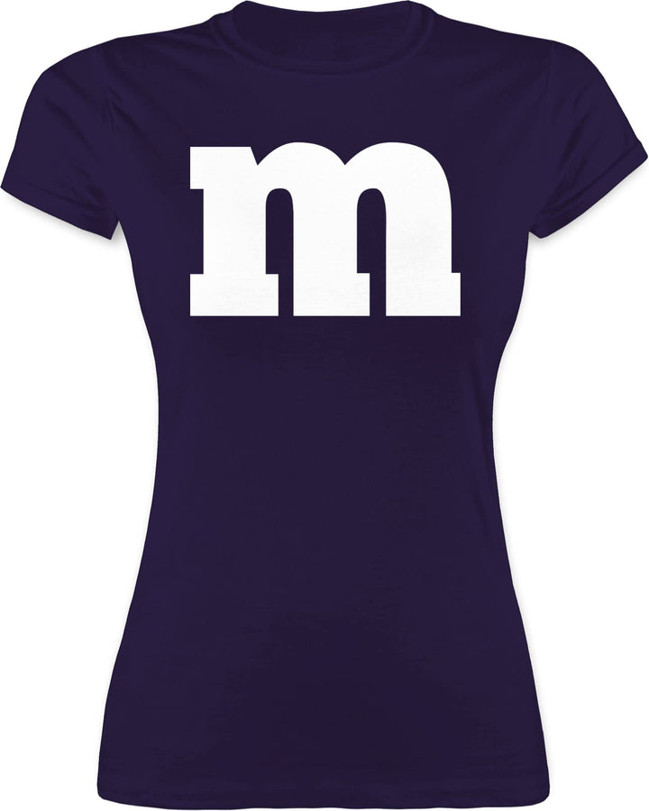 Shirtracer - Shirt Damen - &amp; Fasching - M Aufdruck Karneval I M&amp;M Schokolinse I MM Fastnacht I Fasna