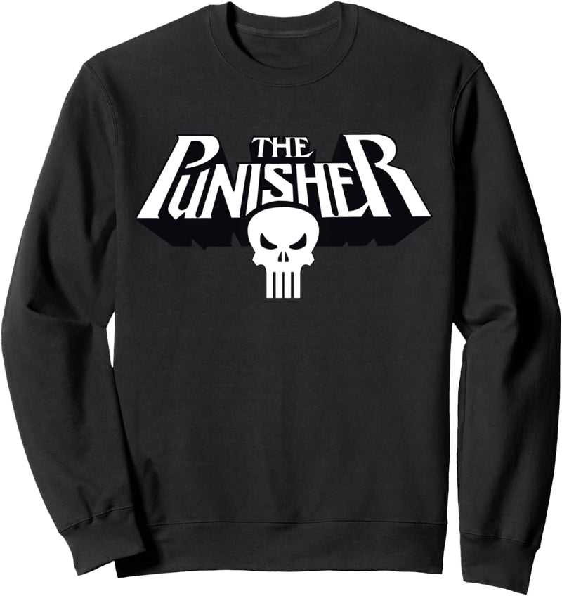 Marvel The Punisher Retro Classic Logo Clean Sweatshirt