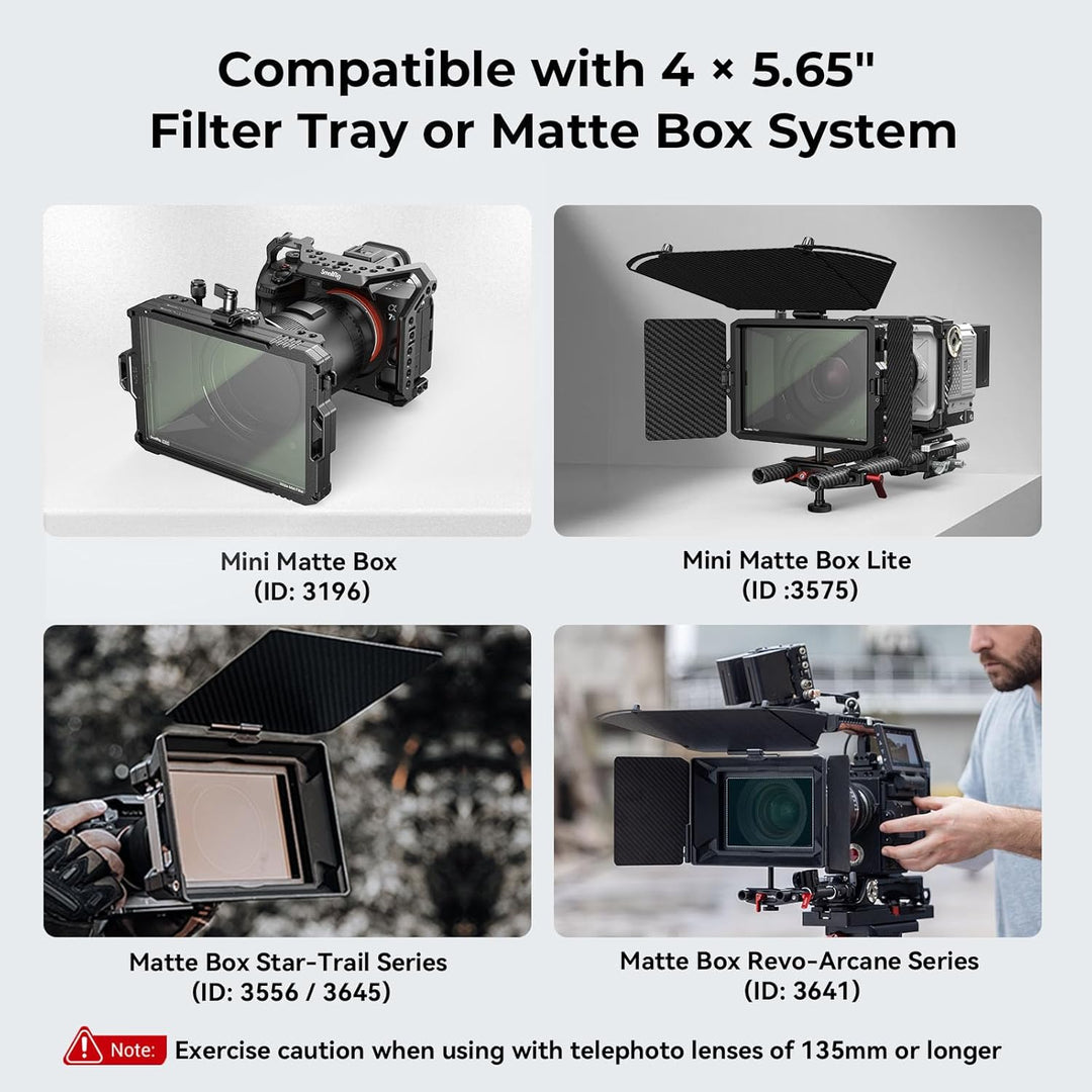 SMALLRIG 4 x 5,65" Quadratischer Weisser Diffusions 1/4 Filter, Mehrschichtbeschichtetes B270 optisc