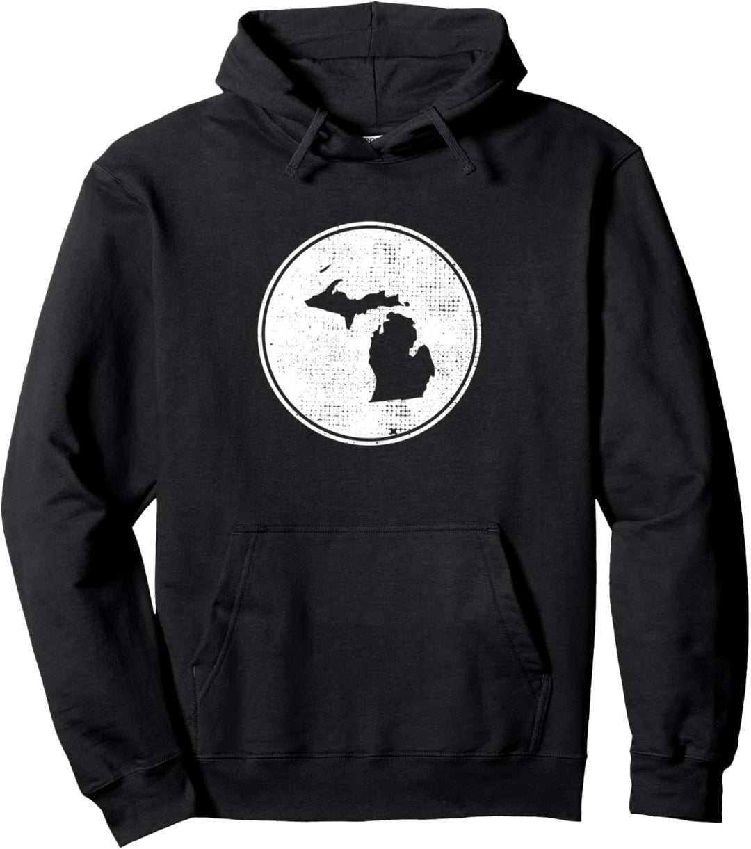 Michigan MI Karte Stolzer Michiganer Michigander Pullover Hoodie