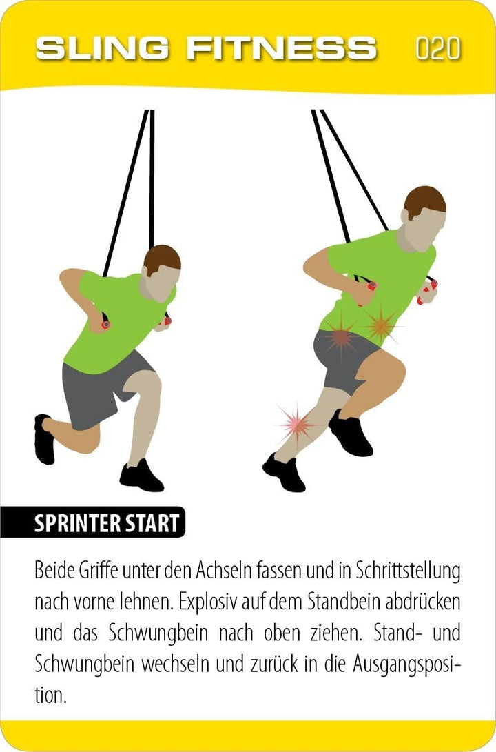 Schlingentraining Sling Fitness Suspension Training | Trainingskarten Übungskarten, deutsche Version