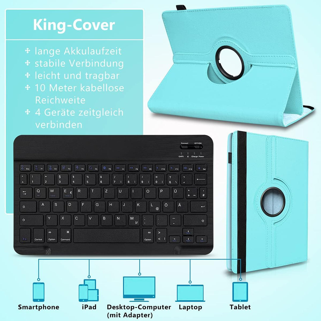 Tablet Hülle kompatibel mit Blackview Tab 20 16 15 13 12 11 10 Pro 9 8 8E Tasche Schutzhülle Bluetoo
