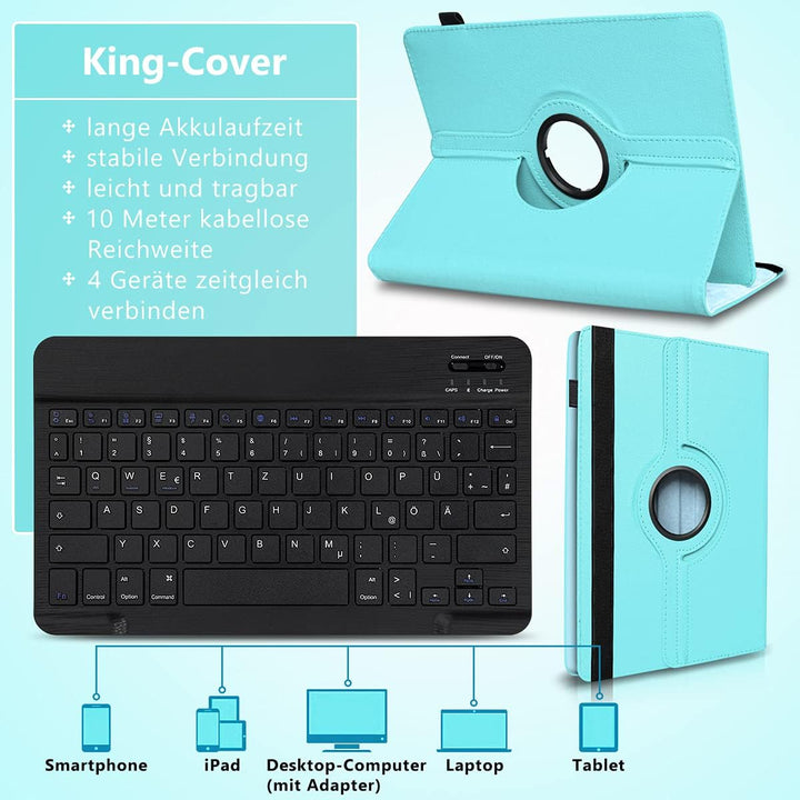 Tablet Hülle kompatibel mit Blackview Tab 20 16 15 13 12 11 10 Pro 9 8 8E Tasche Schutzhülle Bluetoo