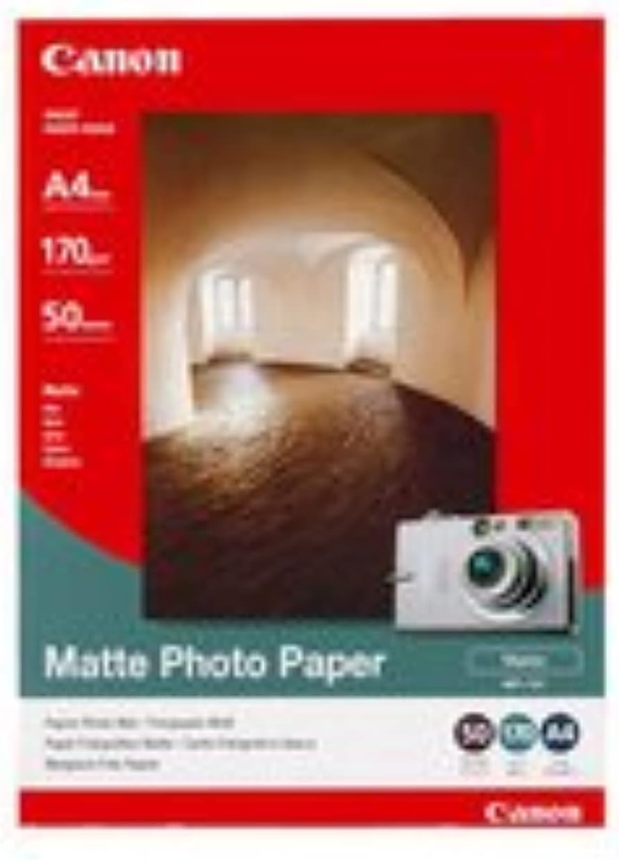 Canon Fotopapier MP-101 matt weiss - (DIN A4 50 Blatt) für Tintenstrahldrucker - PIXMA Drucker (170