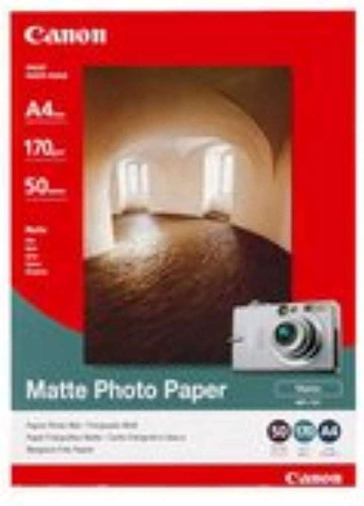 Canon Fotopapier MP-101 matt weiss - (DIN A4 50 Blatt) für Tintenstrahldrucker - PIXMA Drucker (170