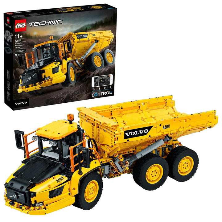 LEGO 42114 Technic Control+ Knickgelenkter Volvo-Dumper (6x6) Baufahrzeug, App-gesteuertes Konstrukt