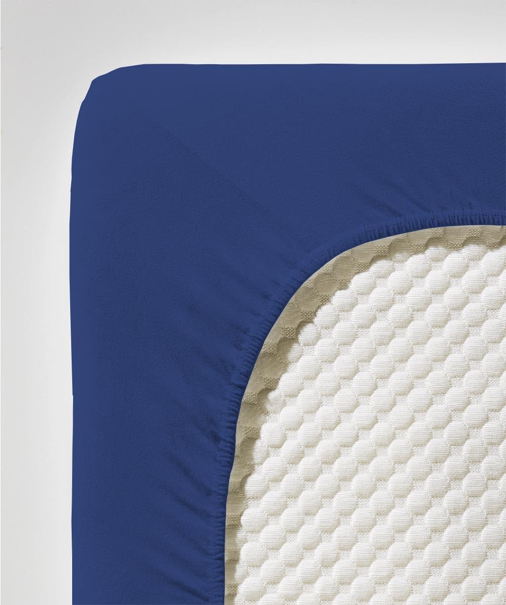fleuresse Comfort Spannbettlaken, 96% Baumwolle, 4% Elasthan, Nachtblau, 200 x 200 cm Nachtblau 200