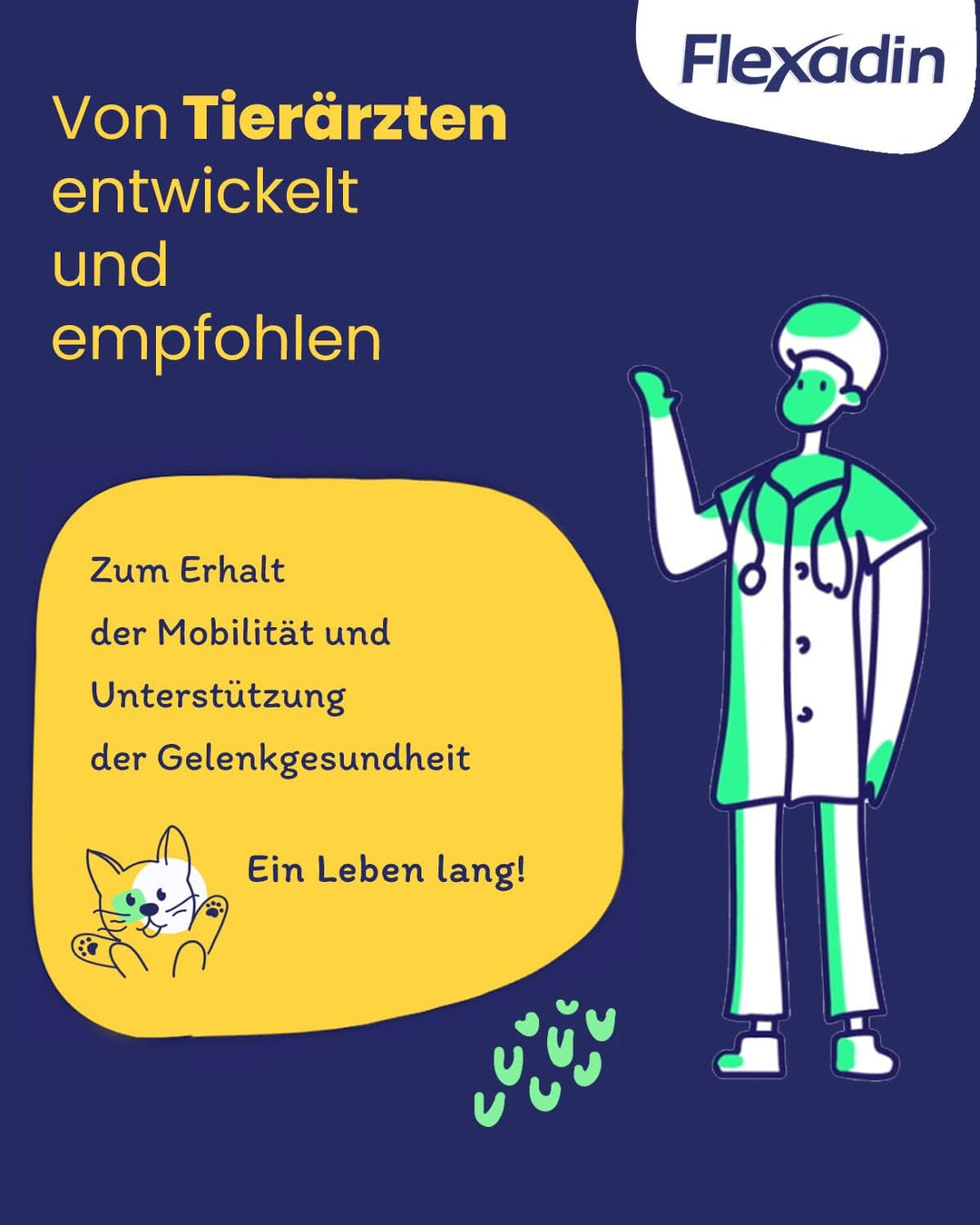 Flexadin® Cat | Für die Gelenkgesundheit von Katzen | mit Glucosamin, Chondroitin, Omega-3 &amp; Teufels