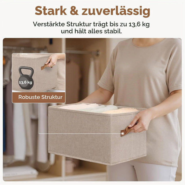 StorageWorks grosse Aufbewahrungskörbe für Regale, Aufbewahrungsbox für Kleiderschrank, dekorative K