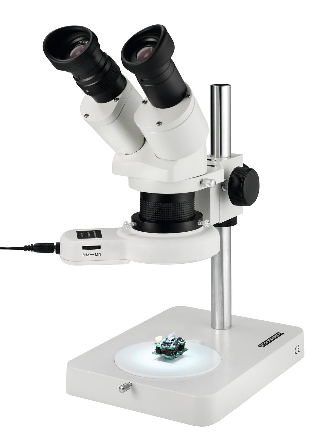 ESCHENBACH OPTIK Stereo Mikroskop mit Stand; 10x-20x Auflicht-/ Stereomikroskop; Mikroskop mit 20x V