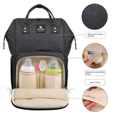 Hafmall Wickelrucksack, Praktische Grosse Kapazität Baby Wickeltasche Rucksack für Mama und Papa, St