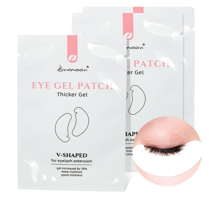 Lunamoon Augenpads für Wimpernverlängerung Pad 100Paar Wimpern Pads V-Shape | Wimpernverlängerung Au