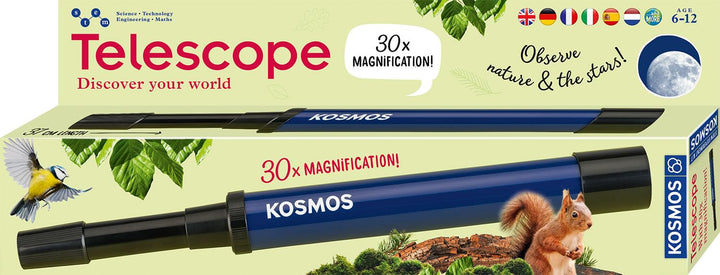 KOSMOS 617585 Telescope - Discover Your World with This 30xmagnification refracting Telescope. Sturd