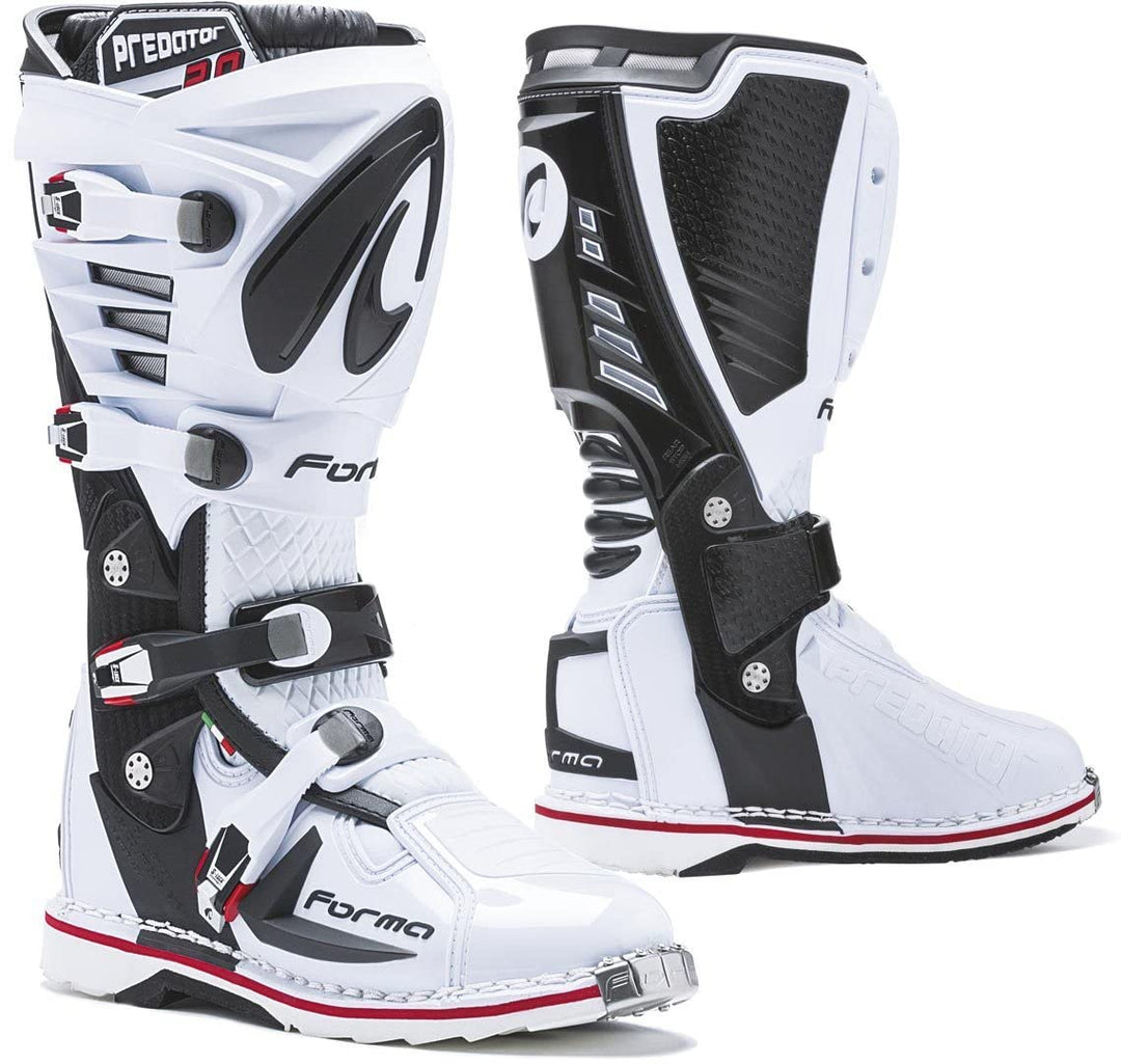 Forma Predator 2.0 Motorradstiefel, Weiss 49 EU, 49 EU