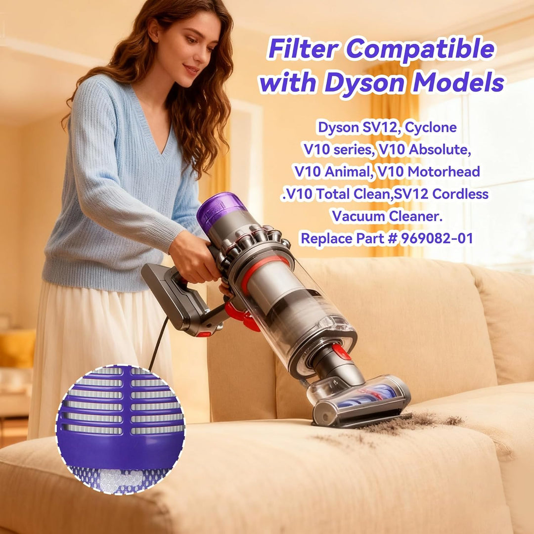 4 HEPA-Filter für Dyson V10 / SV12, kompatibel mit V10 Cyclone, Absolute, Animal, Motorhead, Total C