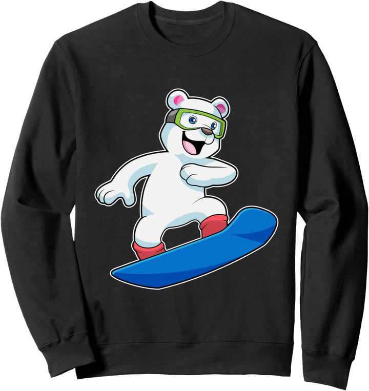 Eisbär Snowboarder Snowboard Wintersport Sweatshirt