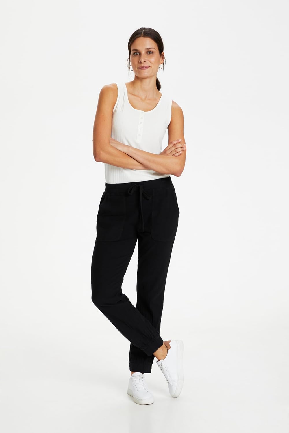 KAFFE Damen Casual Pants Kanaya Pants 34 Black Deep, 34 Black Deep