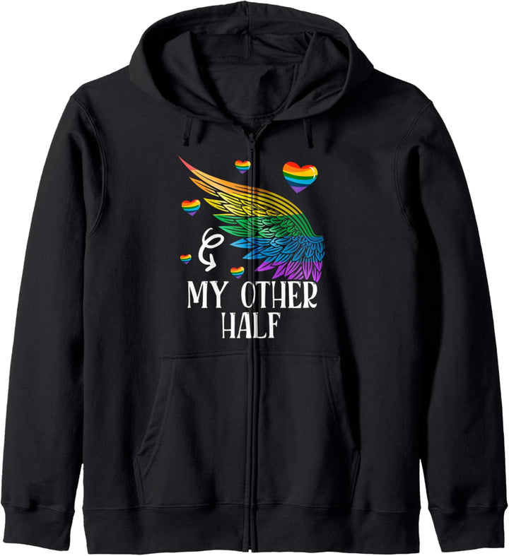 LGBTQ Lesben Schwul Bi Pärchen Parter Pride Regenbogen Kapuzenjacke