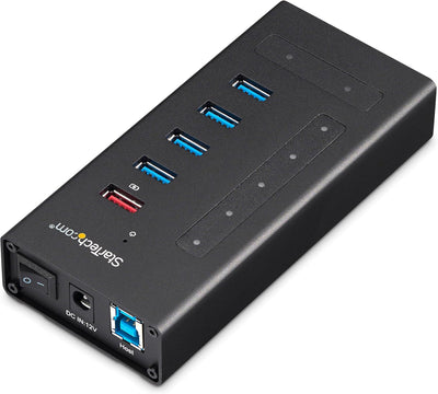 StarTech.com USB Hub 7 Port - Metall - USB-A zu 3x USB-C und 1x USB-C - USB 3.0 - 5GBit/s - Industri