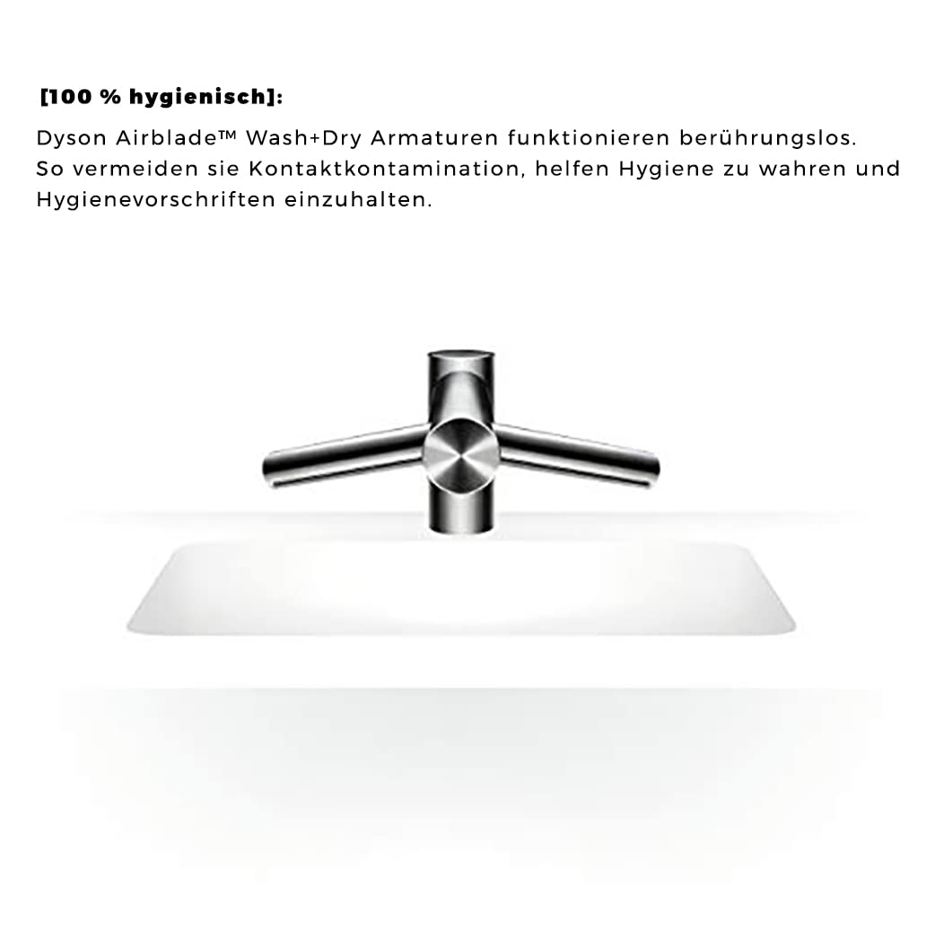 Dyson 245265-01 Airblade wash+Dry Handtrockner elektrisch, WD04 Stainless Steel Short HV Edelstahl