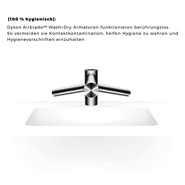 Dyson 245265-01 Airblade wash+Dry Handtrockner elektrisch, WD04 Stainless Steel Short HV Edelstahl