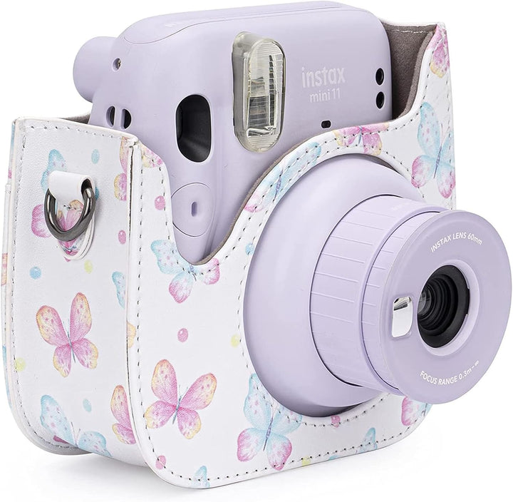 Schutzhülle kompatibel mit Fujiilm Mini 12 11 9 8 8+ Sofortbildkamera, Kameratasche aus PU-Leder mit