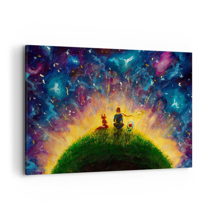 ARTTOR Bilder auf Leinwand 100x70cm Leinwandbild mit Rahmen Mann Natur Gross Wanddeko Bild Schlafzim