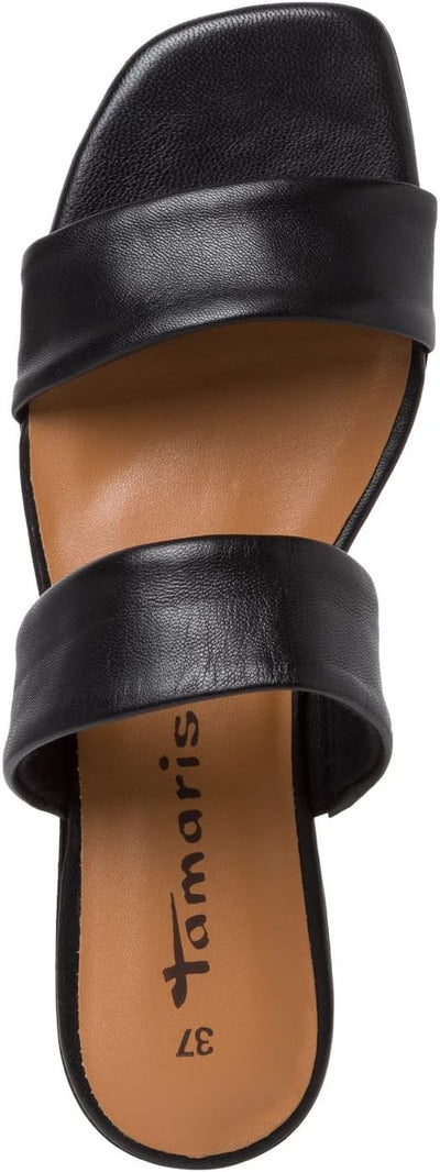 Tamaris Damen Slipper, Frauen Slip On,TOUCHit-Fussbett 39 EU Black Leather, 39 EU Black Leather