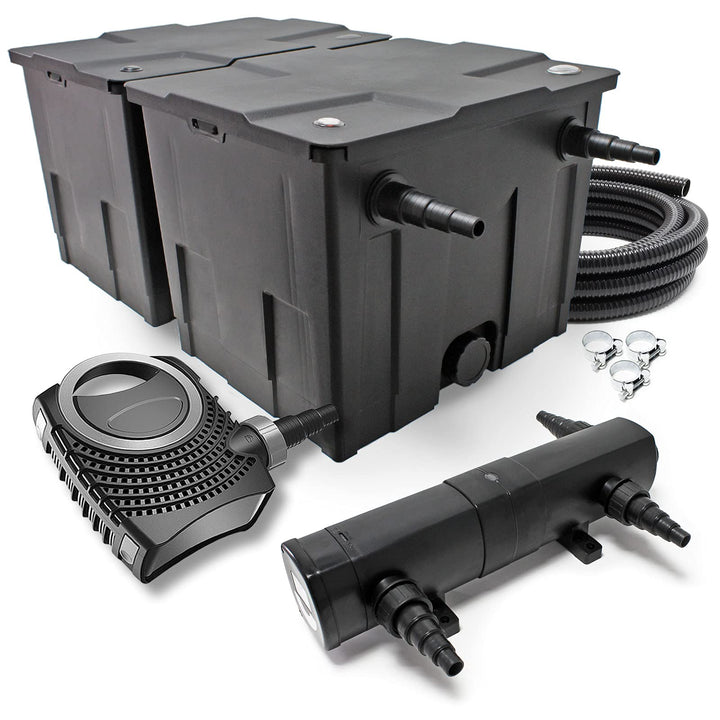 SunSun Komplettset: CBF-350B Teichfilter bis 60000 L Teichfilteranlage Durchlauffilter, NEO12000 Tei