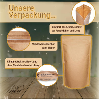 JKR Spices echter Bourbon Vanille Zucker 500g | Vanillezucker CO² neutral verpackt | Rohrzucker und