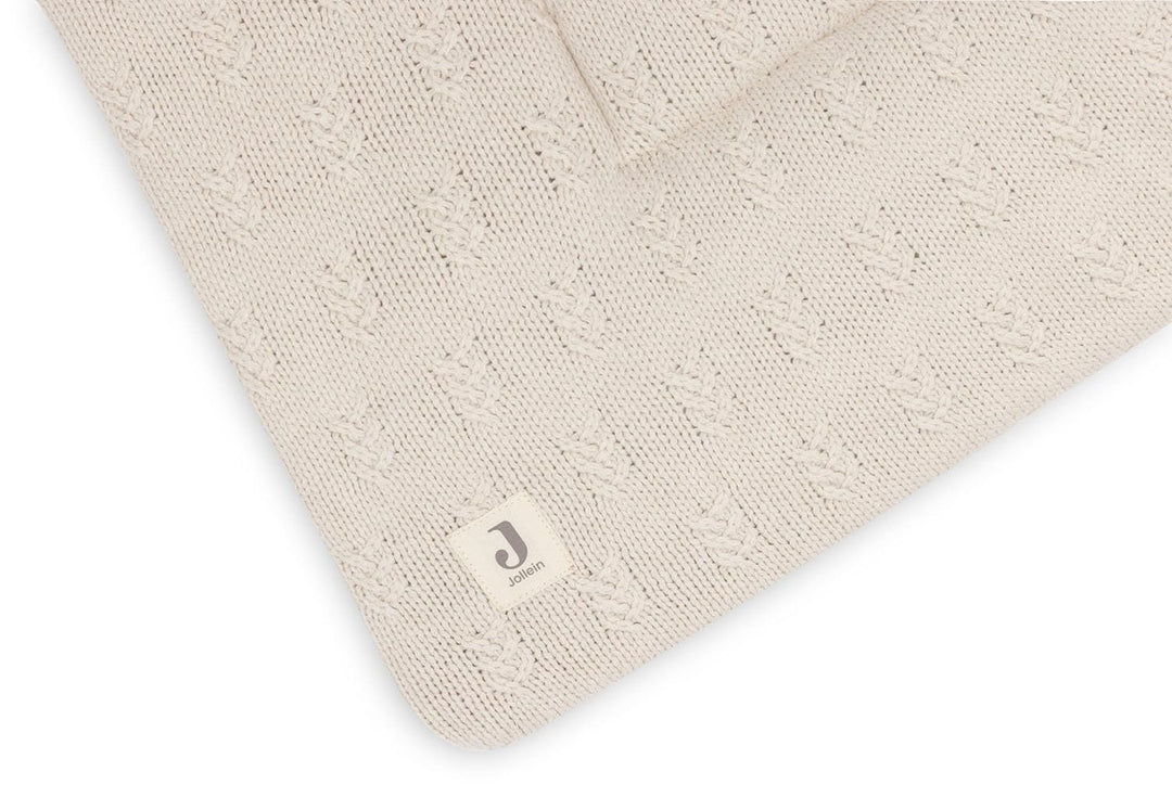 Jollein Krabbeldecke für Baby - Grain Knit, Oatmeal - Laufgittereinlage - 75x95 cm - Spieldecke Baby