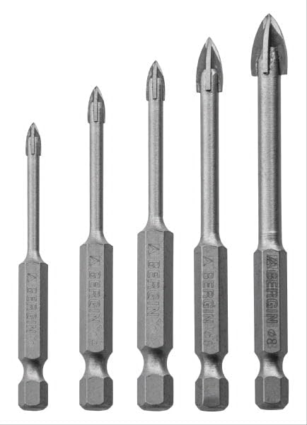 Bergin Glas-/Fliesenbohrer-Set 4,5,6,8,10mm