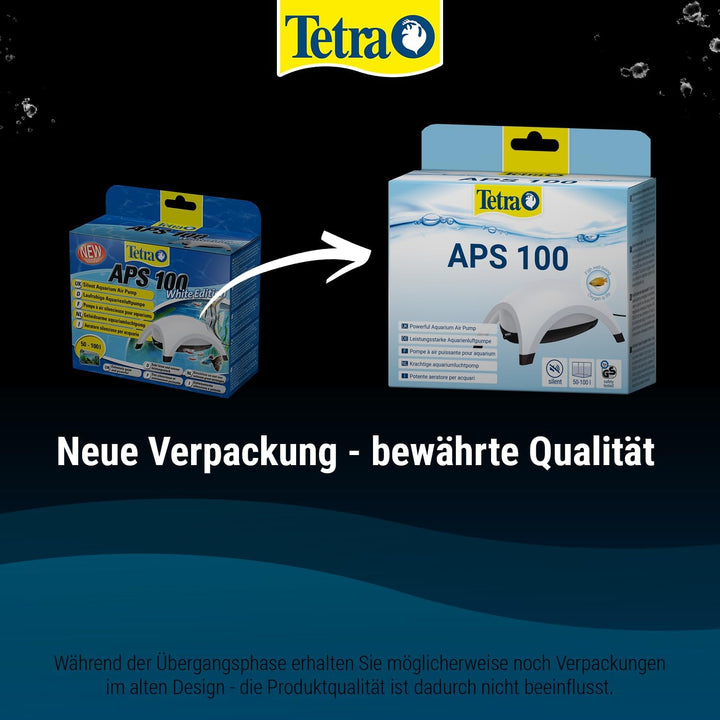 Tetra APS 100 Aquarium Luftpumpe - leise Membran-Pumpe für Aquarien von 50-100 L, weiss Weiss APS 10