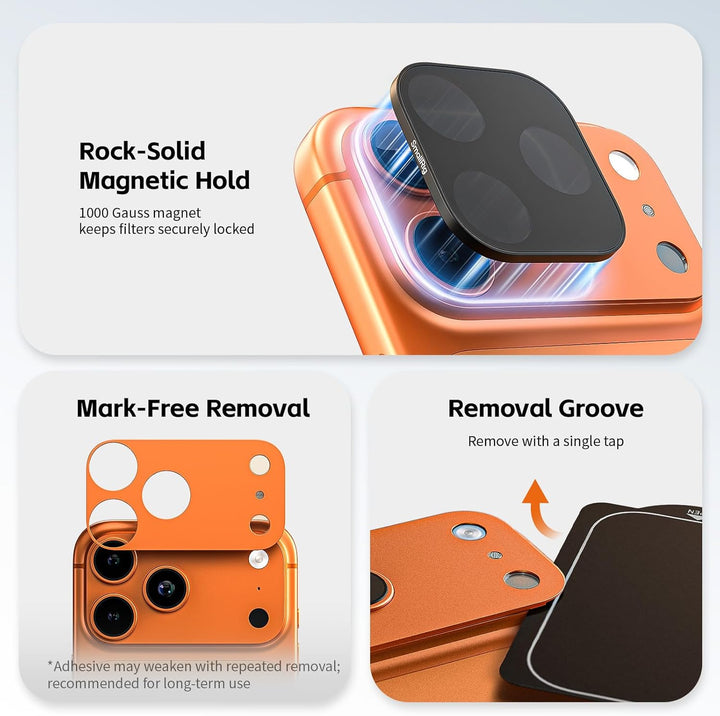 SMALLRIG Square ND & Black Mist Filter Kit für iPhone 17 Pro, Magnetische Objektivfilter mit Basisha