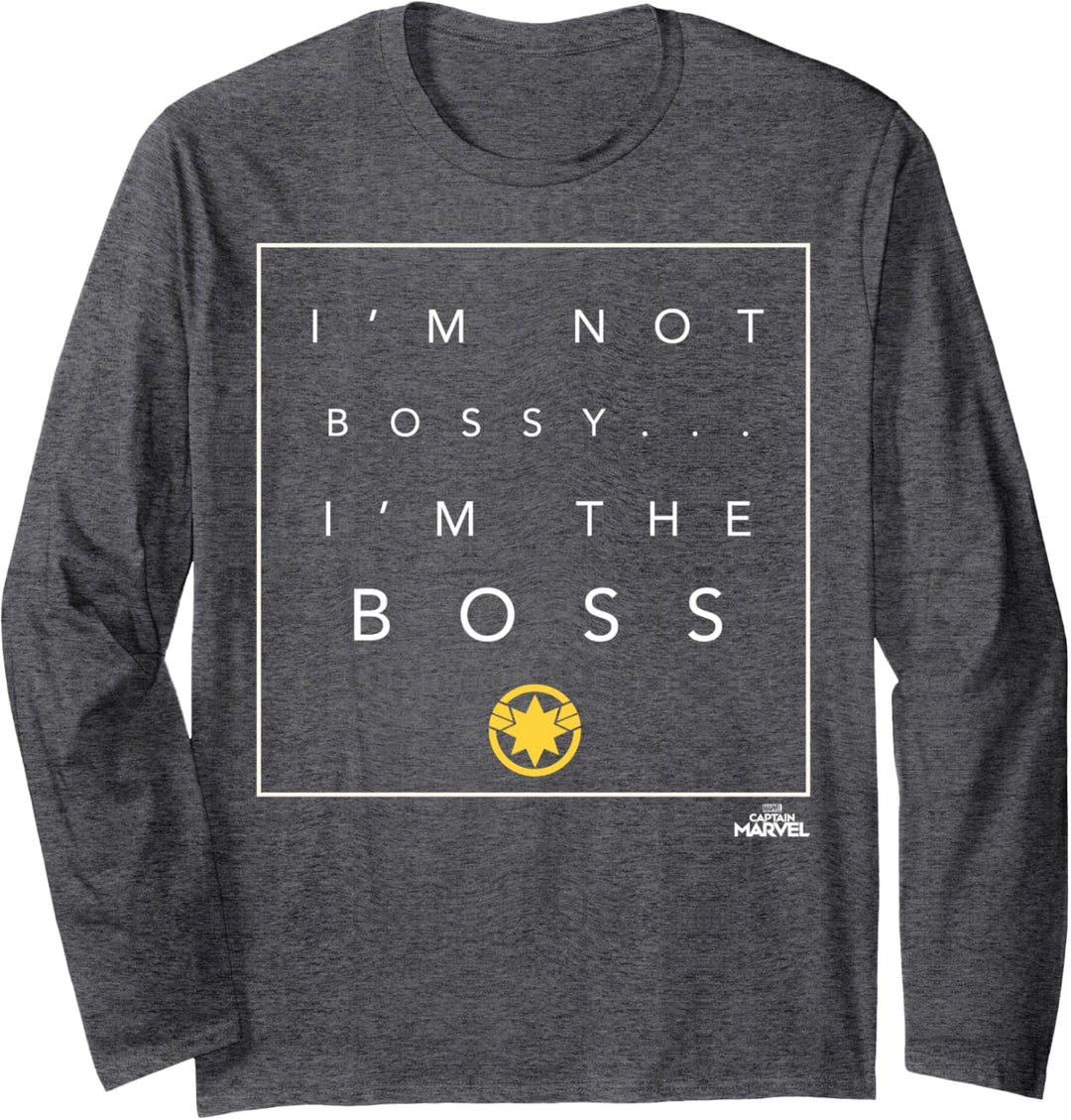 Captain Marvel Not Bossy I'm The Boss Langarmshirt