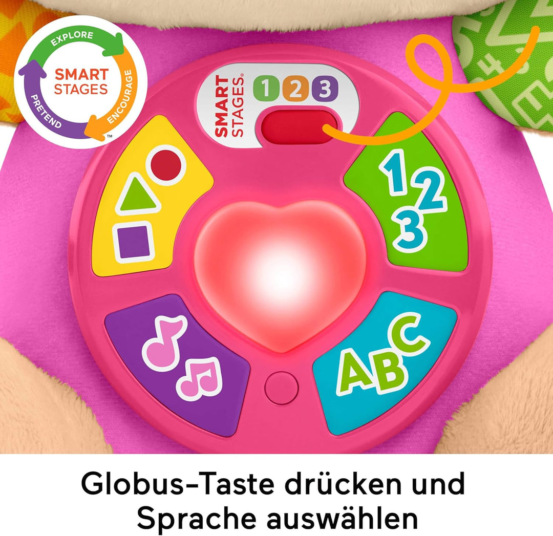 Fisher-Price Musikalischer Lernspass für Babys Smart Stages Hundefreundin, Plüschspielzeug mit Smart