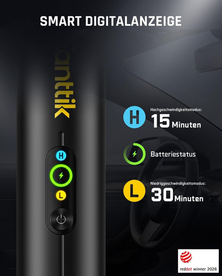 Fanttik Slim V10 Apex Kabelloser 4-in-1 Auto & Mini-Handstaubsauger mit 19000 Pa Saugkraft, Smarter