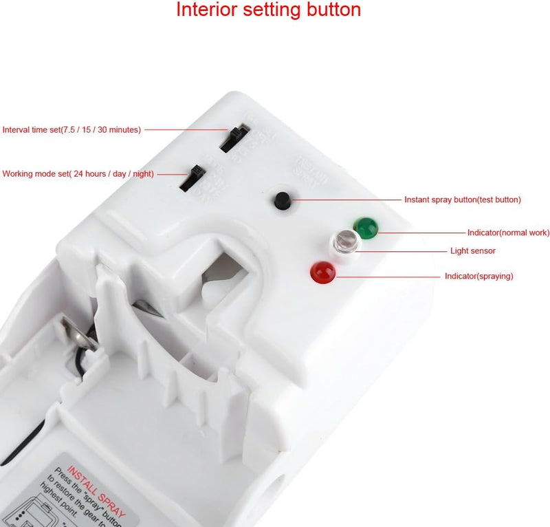 Automatischer Lufterfrischer Sprühspender, 300 ml Wandhalterung/Freistehender Aerosolspender mit ITH