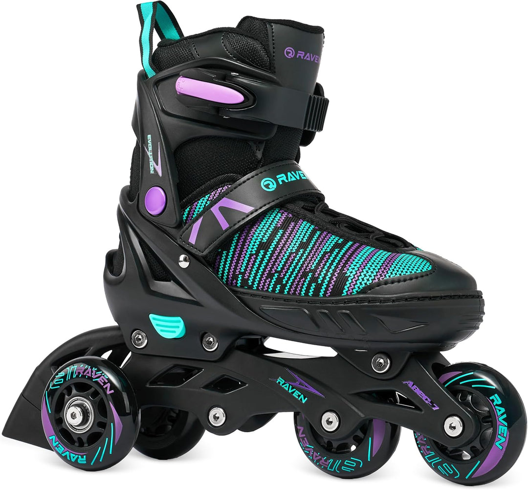 RAVEN 4in1 Inline Skates Triskates Rollschuhe Schlittschuhe Inliner für Kinder Erwachsene Mädchen Da