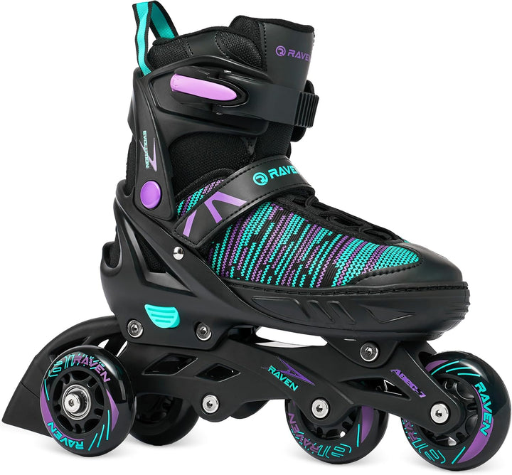 RAVEN 4in1 Inline Skates Triskates Rollschuhe Schlittschuhe Inliner für Kinder Erwachsene Mädchen Da