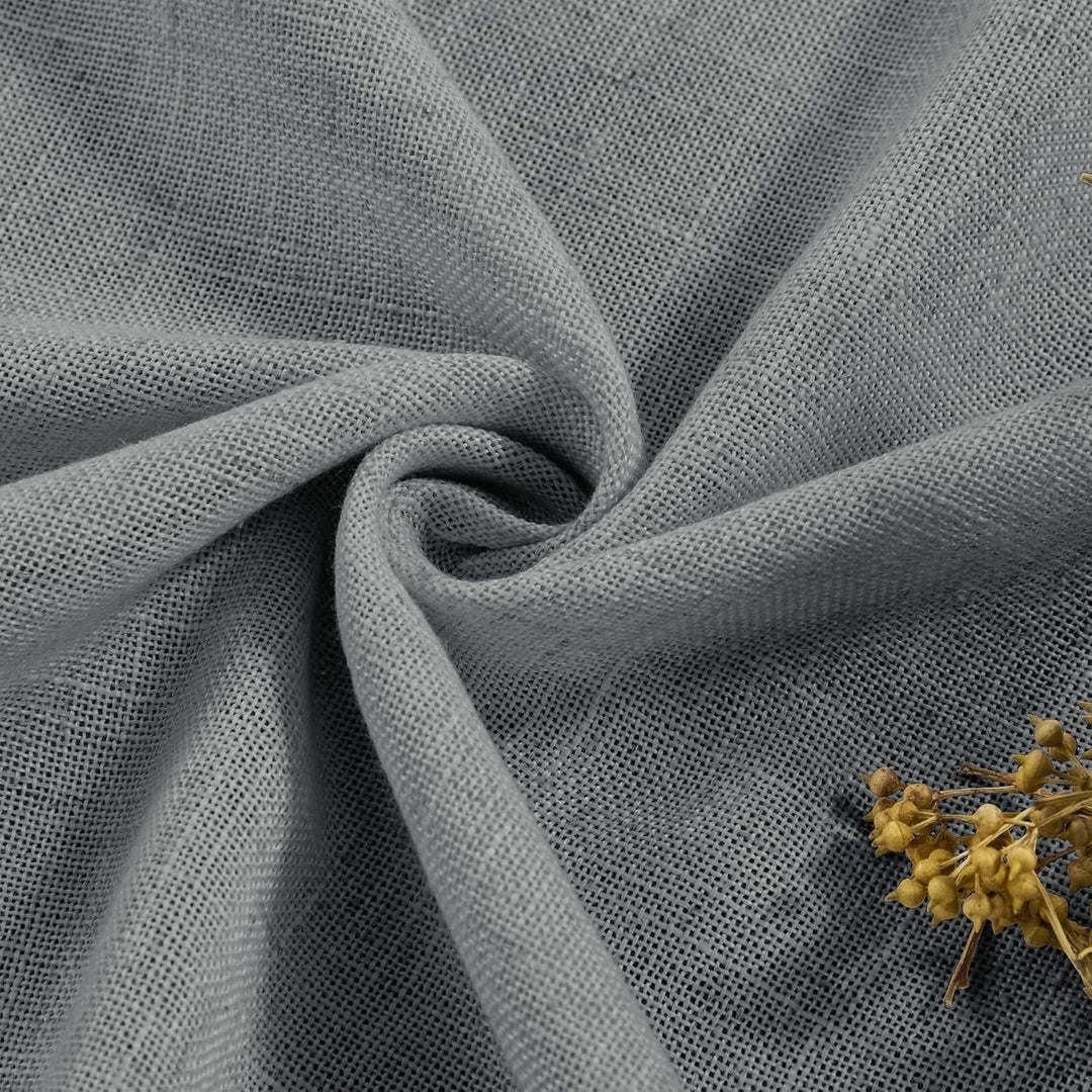 CUCRAF Leinen Gardinen mit Ösen Landhausstil Voile Vorhang Halbtransparent Gardinen für Schlafzimmer